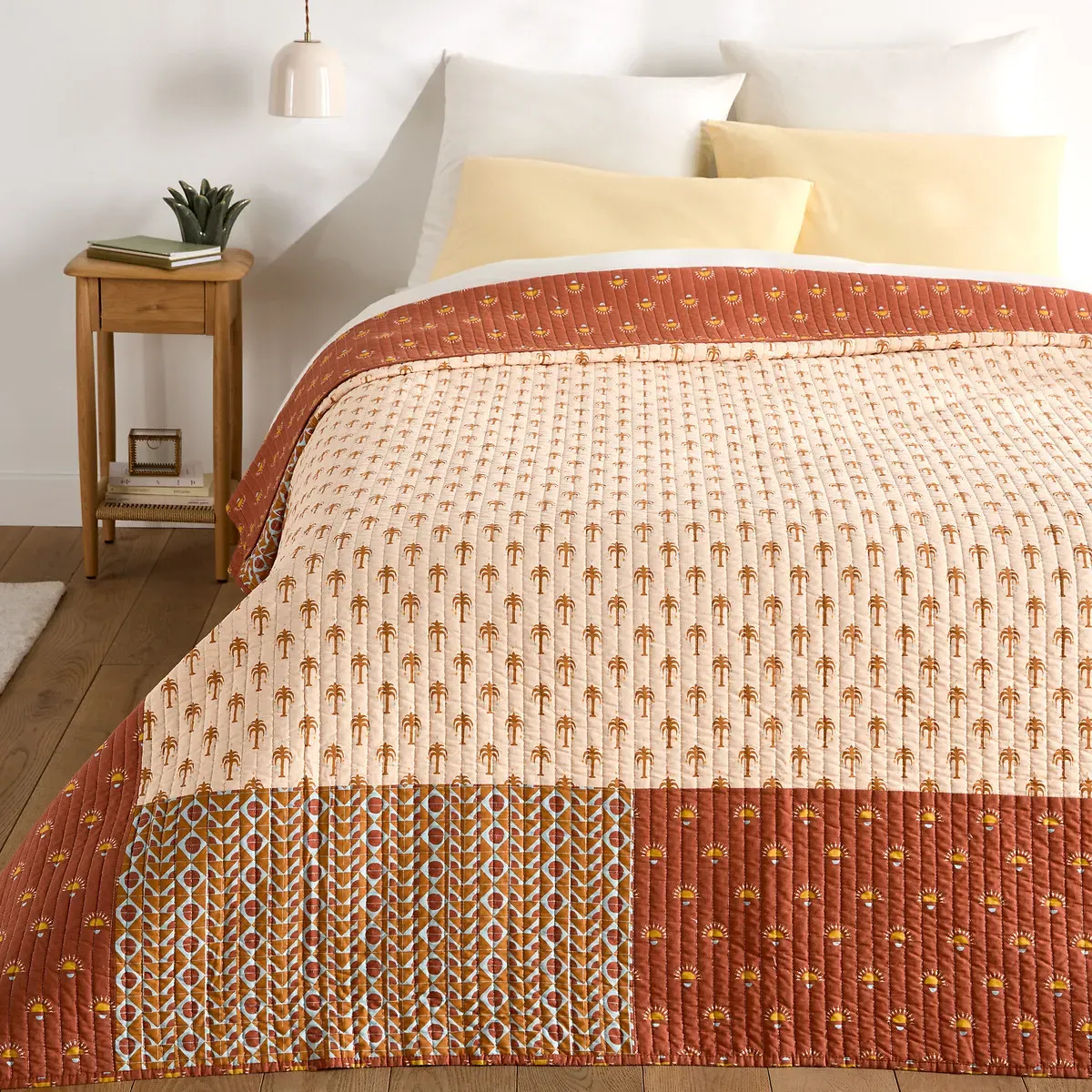 Nizar Patchwork Print Kantha Bedspread - Cotton product