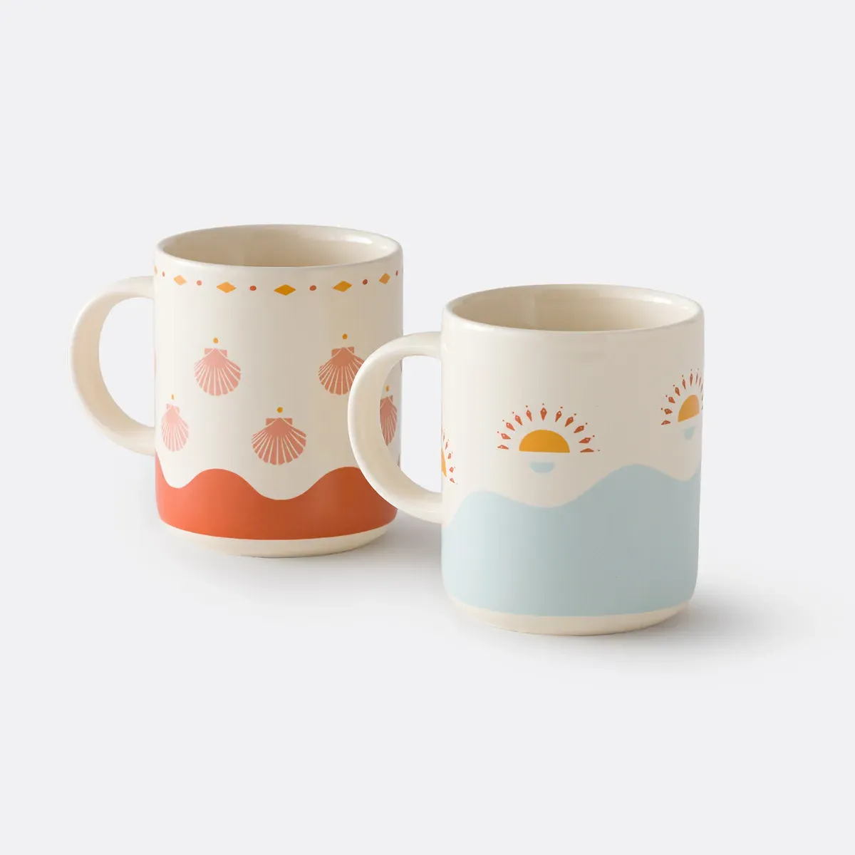 Nizar Set of 2 Porcelain Mugs - Multi-Coloured product