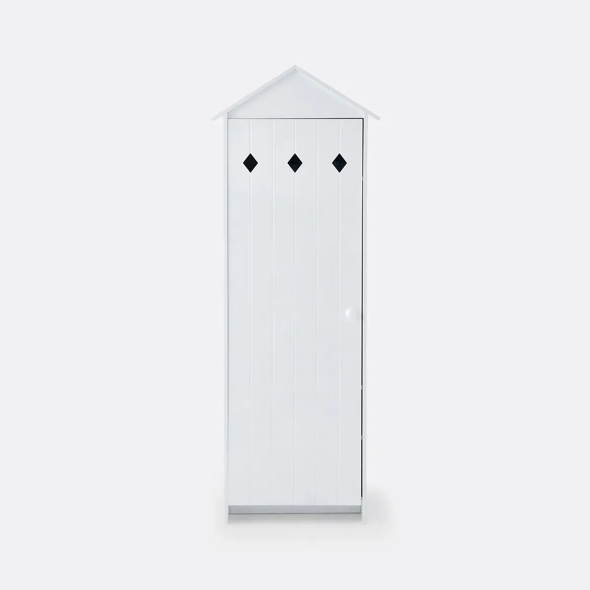 Noa 1-Door Wardrobe - White, Lacquered MDF alternate view