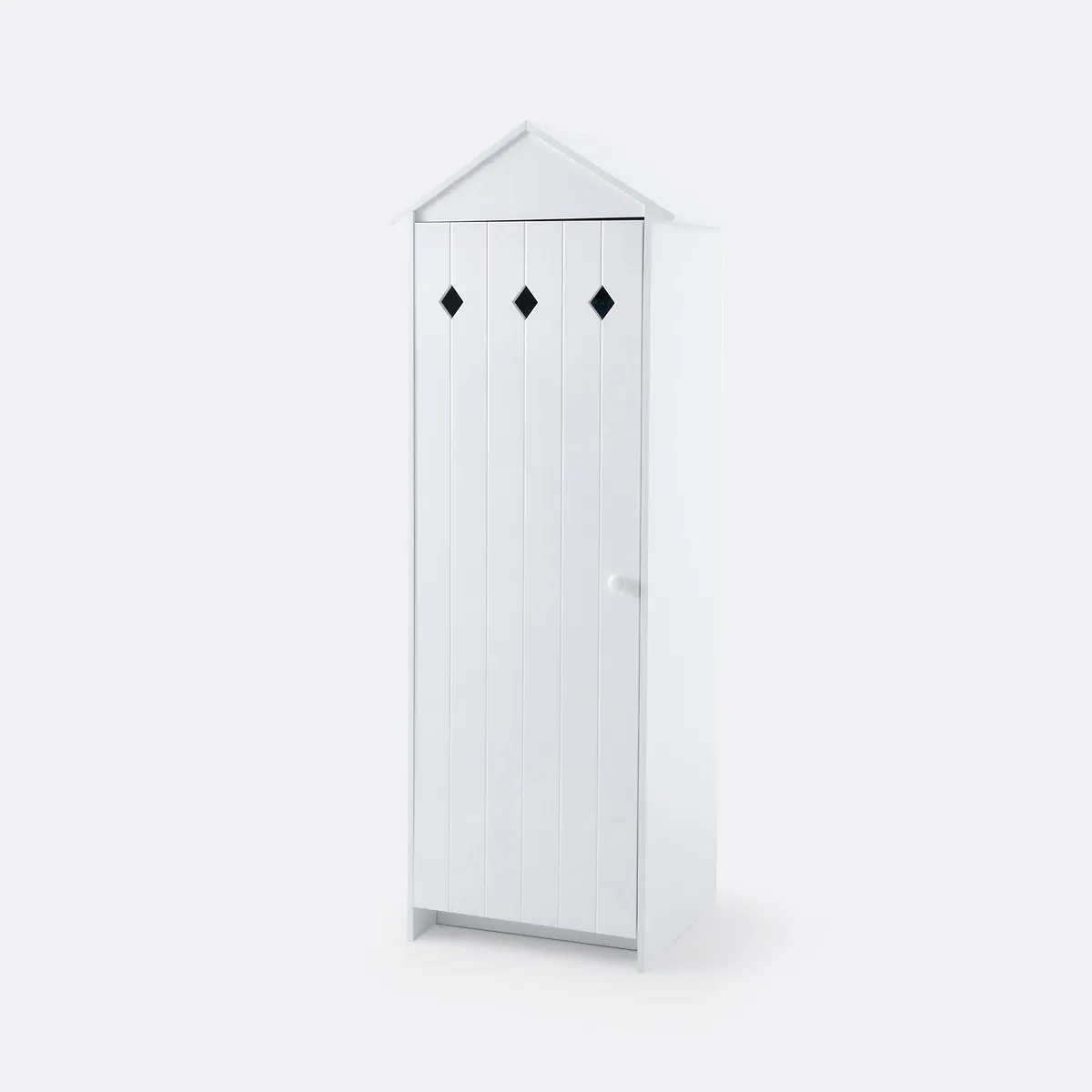 Noa 1-Door Wardrobe - White, Lacquered MDF product