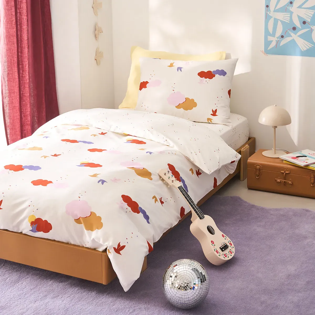 Noki Cloud Print Organic Cotton Pillowcase alternate view
