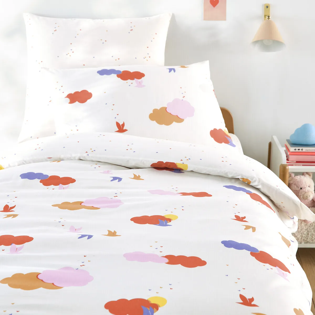 Noki Cloud Print Single Duvet Cover - Organic Cotton product