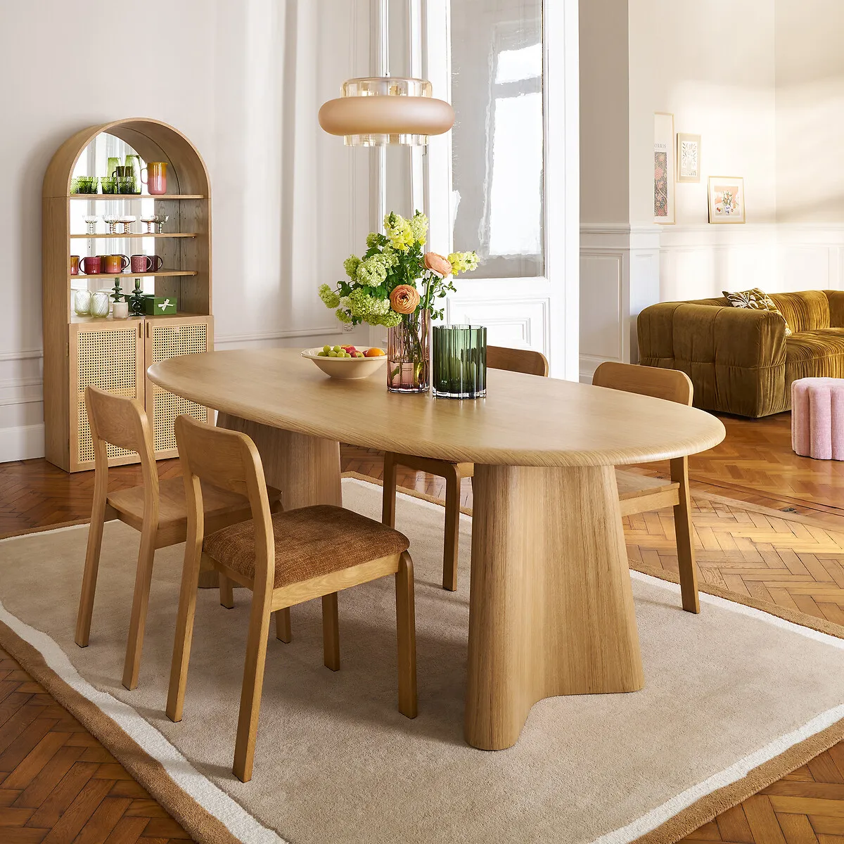 Nomia Handmade Rug - Beige, Polyester and Wool alternate view