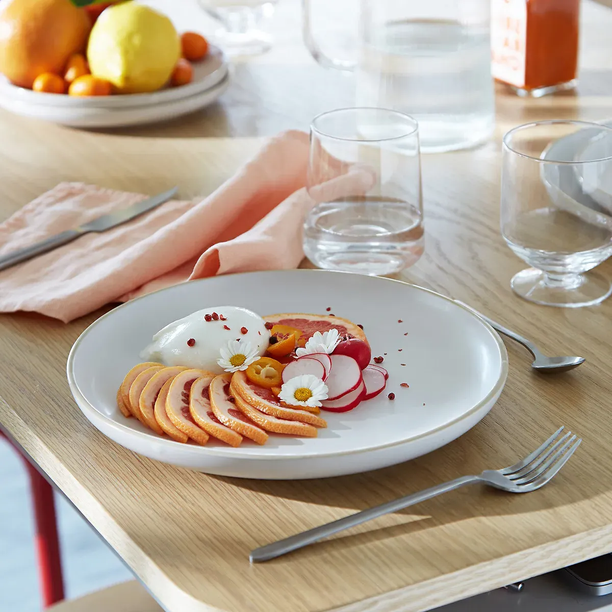 Nordik Set of 6 Dessert Plates - Ecru, Stoneware alternate view