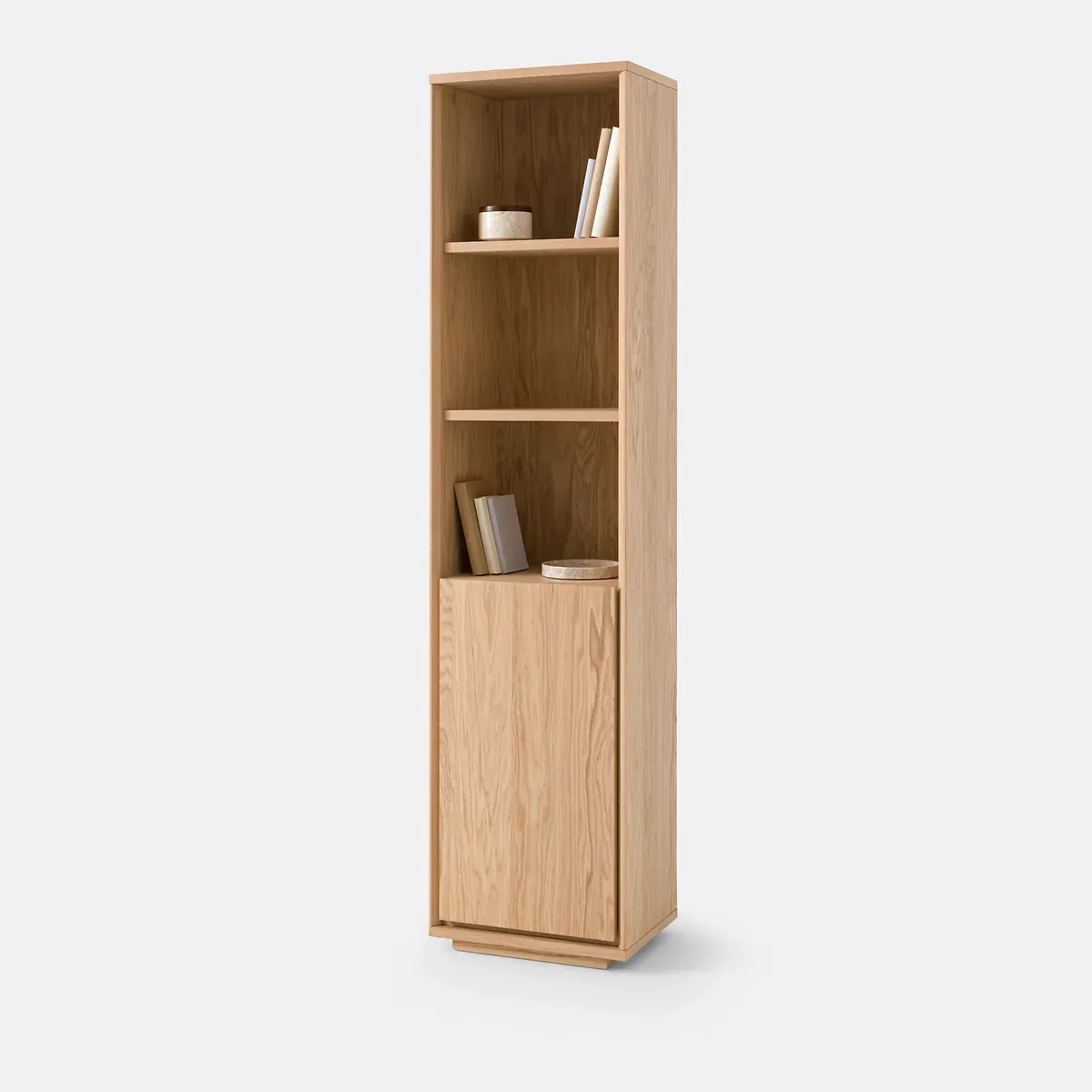 Norrem Bookcase with Storage - Oak Veneer product