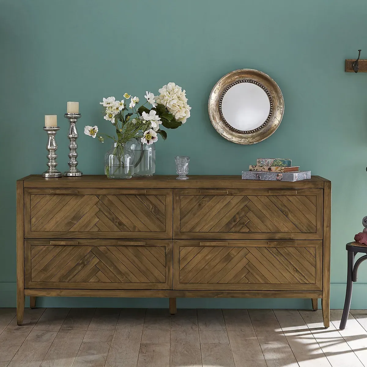 Nottingham 4-Drawer Chest - Dark Wood, Solid Pine alternate view