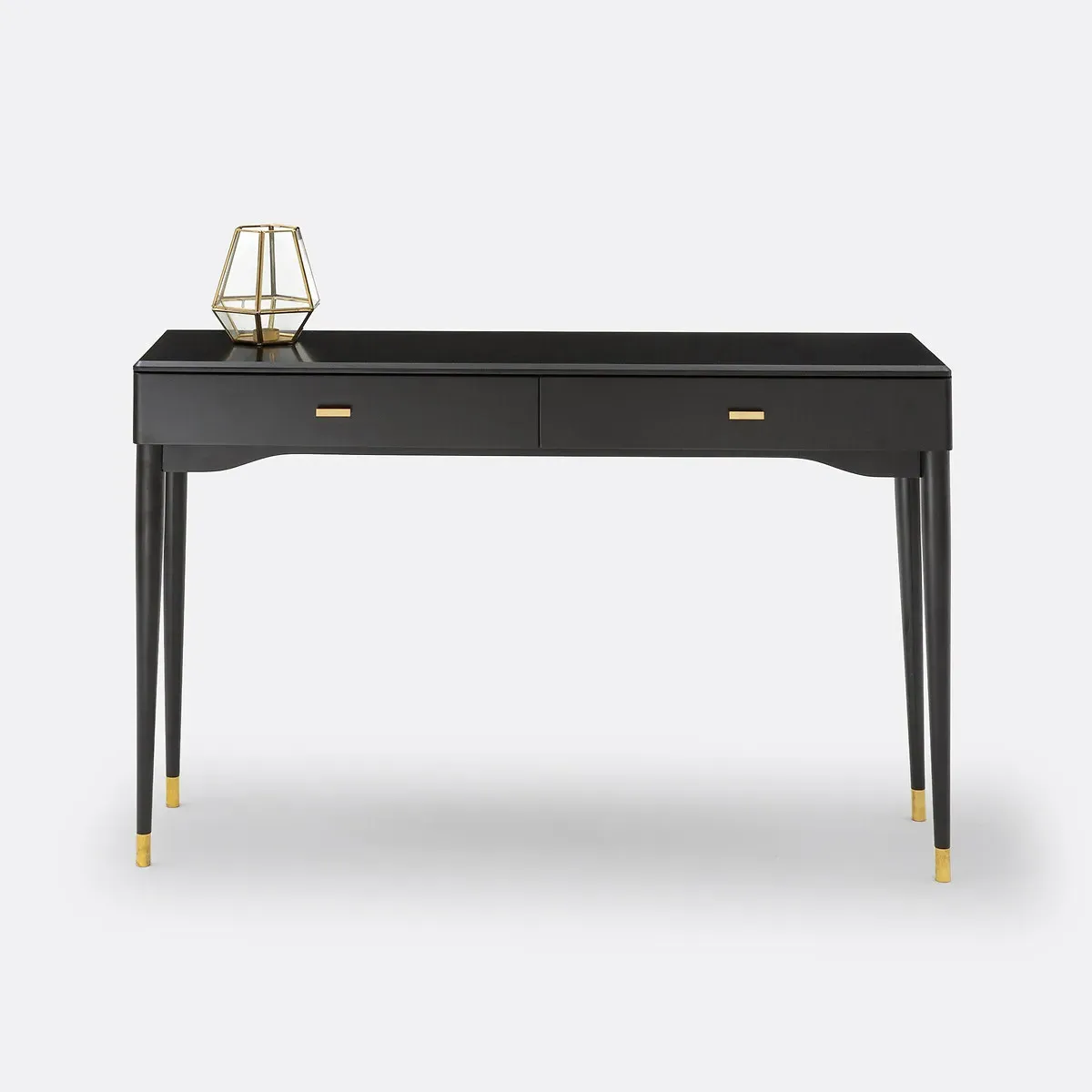 Novani Console Table with 2 Drawers - Black, Birch product