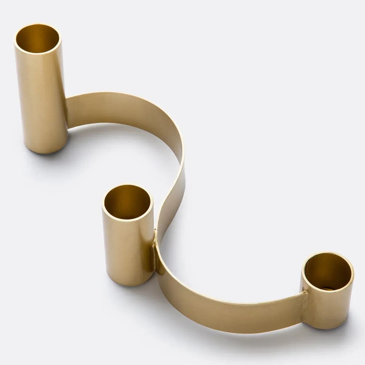 Nymora 3-Candle Holder - Brass, Iron alternate view