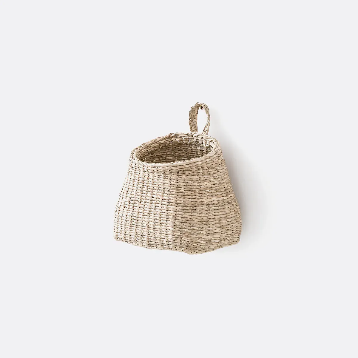 Odura Wall-Mounted Woven Basket - Natural, Straw alternate view
