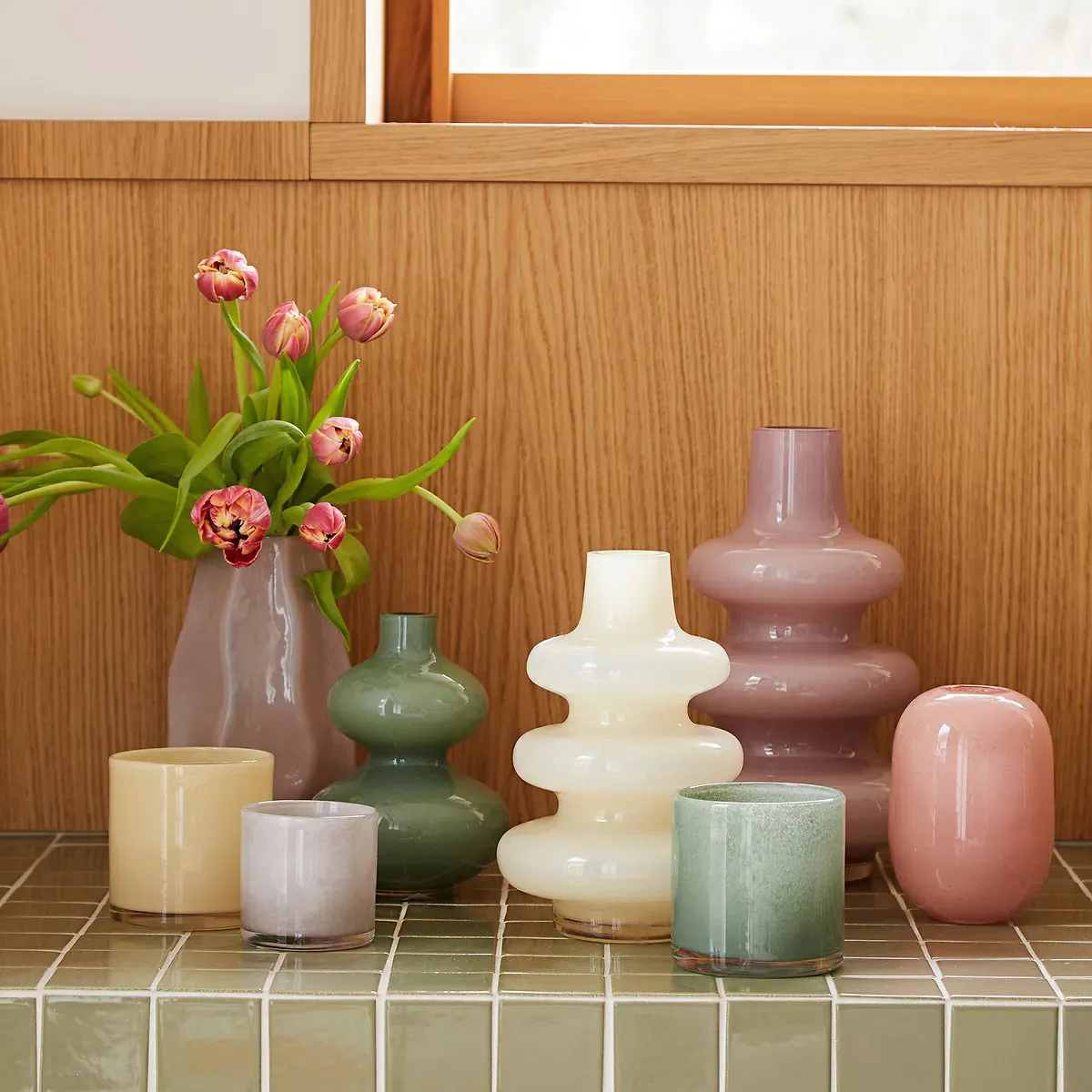 Olia Glass Vase - Green alternate view