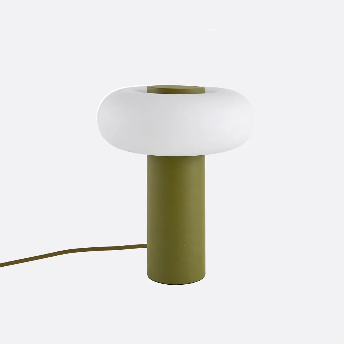 Omer Table Lamp - Green, Iron and Opaline Glass product