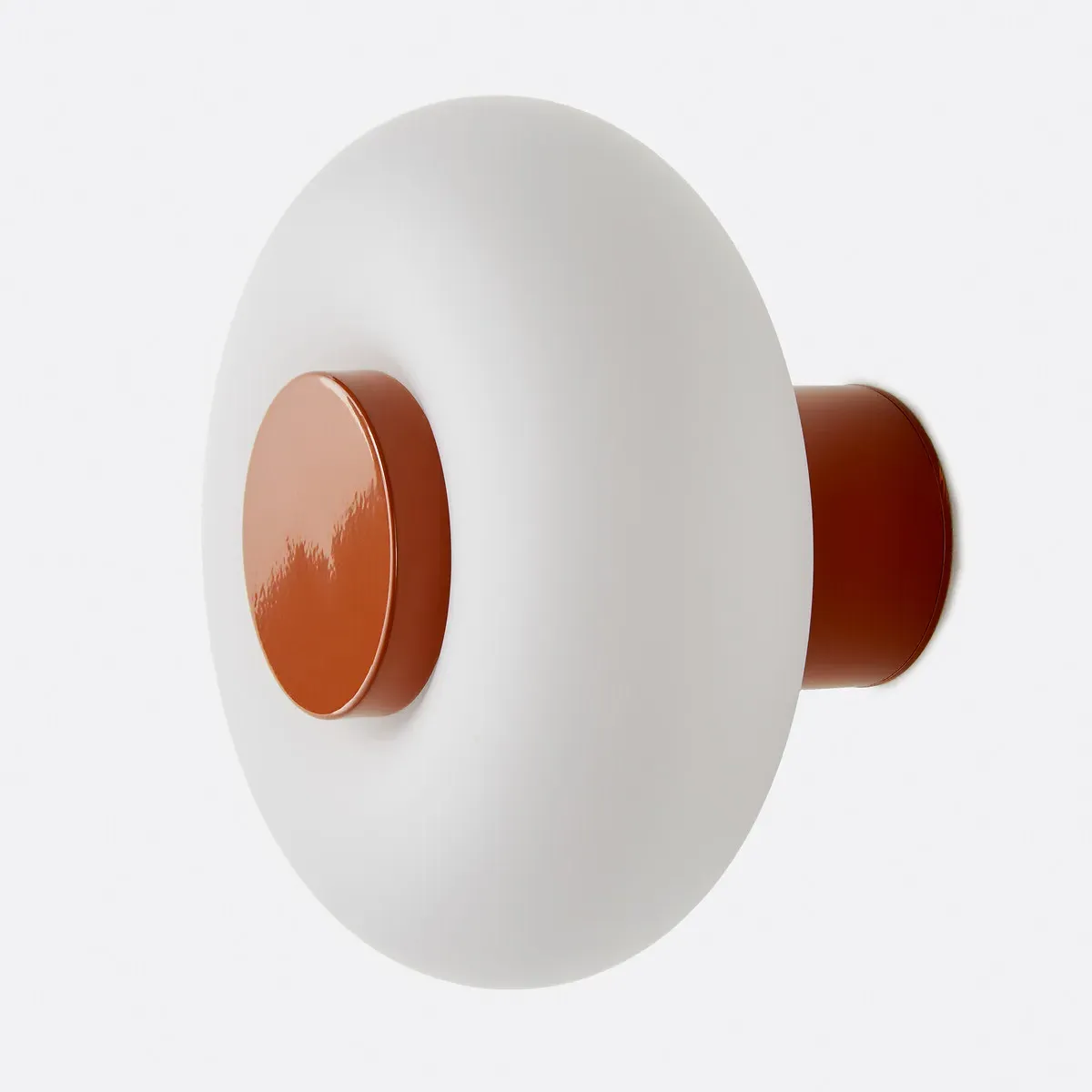 Omer Wall or Ceiling Light - Caramel, Iron & Opaline Glass product