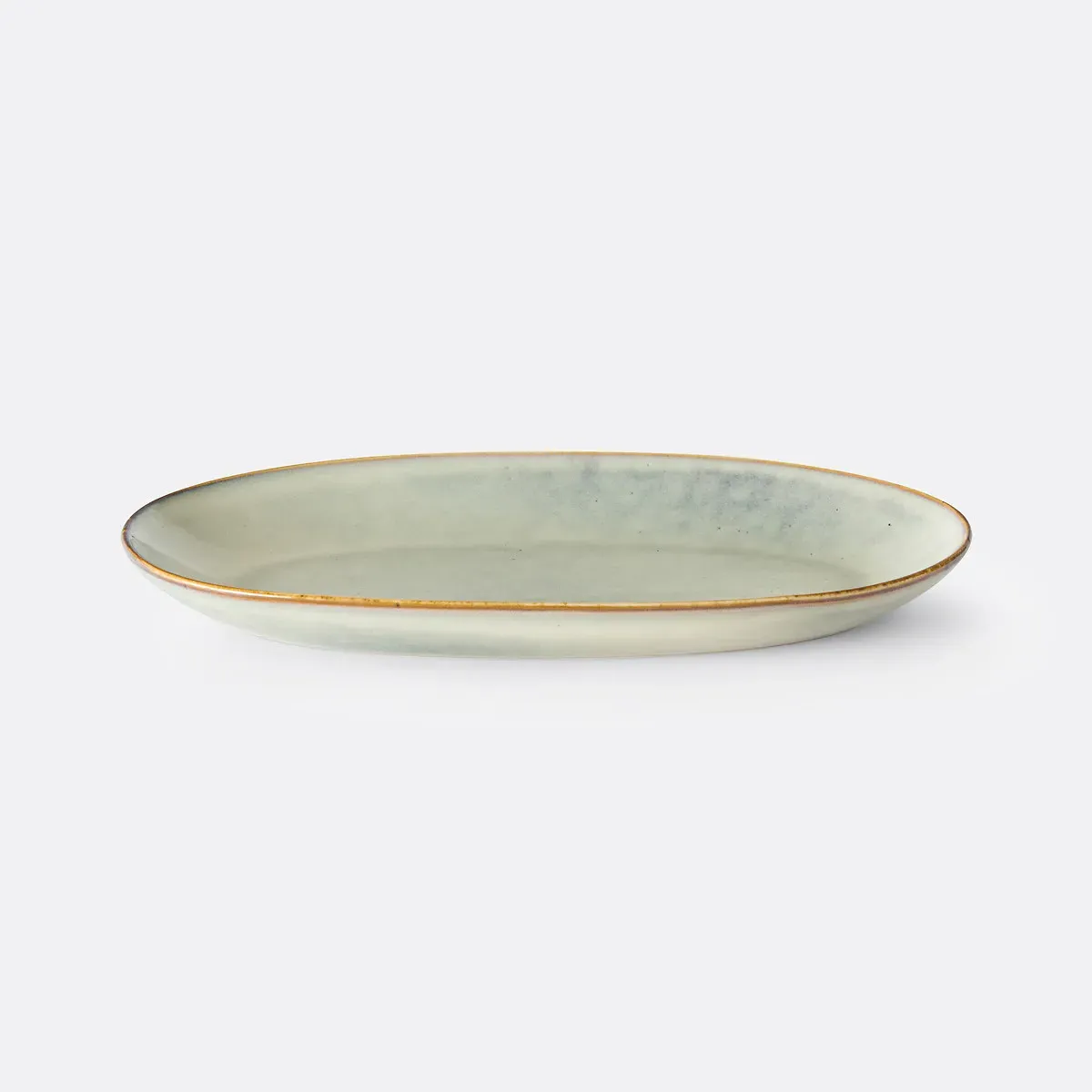 Omora Reactive Enamel Stoneware Serving Dish - Ecru product
