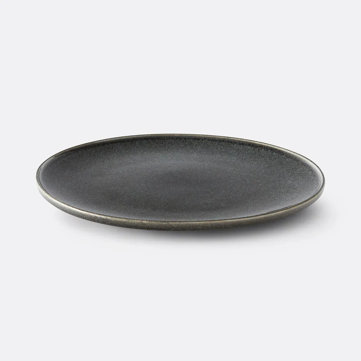 Onda Set of 6 Flat Plates - Charcoal Grey, Stoneware alternate view