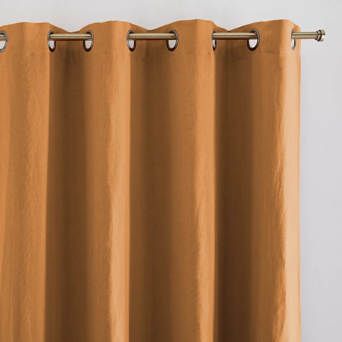 Onega Blackout Curtain with Eyelets - Tobacco, Linen product