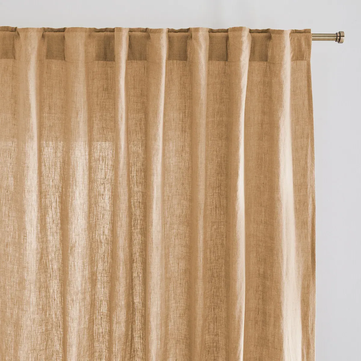 Onega Concealed Tab Top Curtain - Sand, Washed Linen product