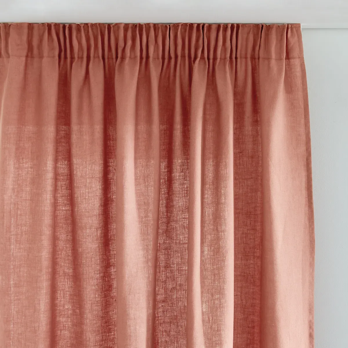 Onega Washed Linen Curtain Pencil Pleat & Wave - Sienna product