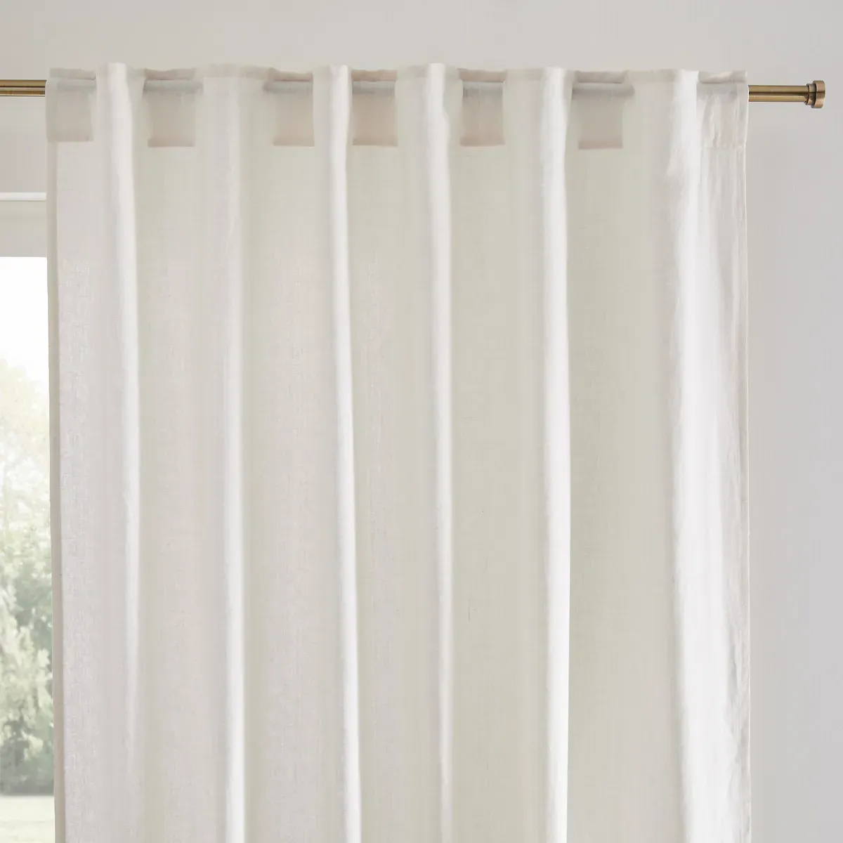 Onega X Velvet Hidden Tab Curtain - Ink Blue, Linen product