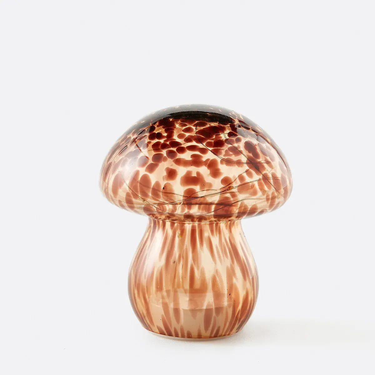 Onoki Decorative LED Mushroom Lamp - Brown, Glass product