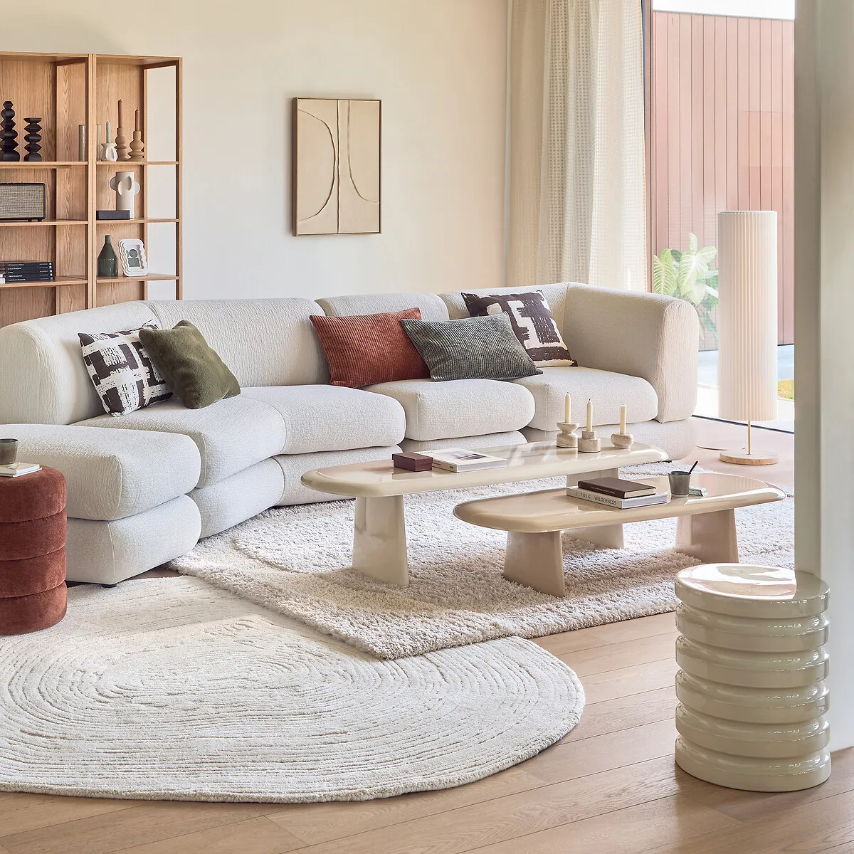 Opala Textured Rug - Ecru, Polyester alternate view