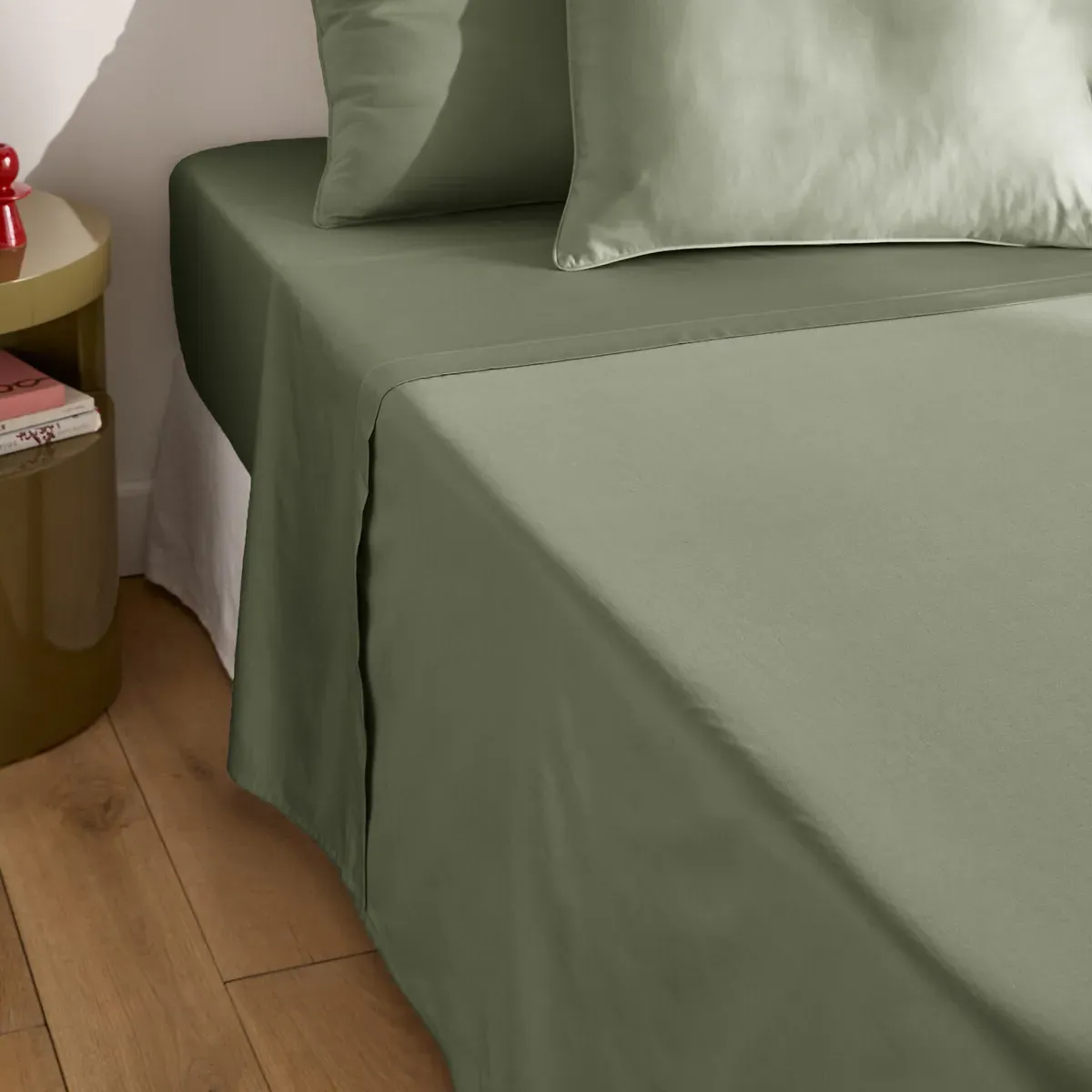 Opale 350 Thread Count Flat Sheet - Eucalyptus, Cotton Satin alternate view
