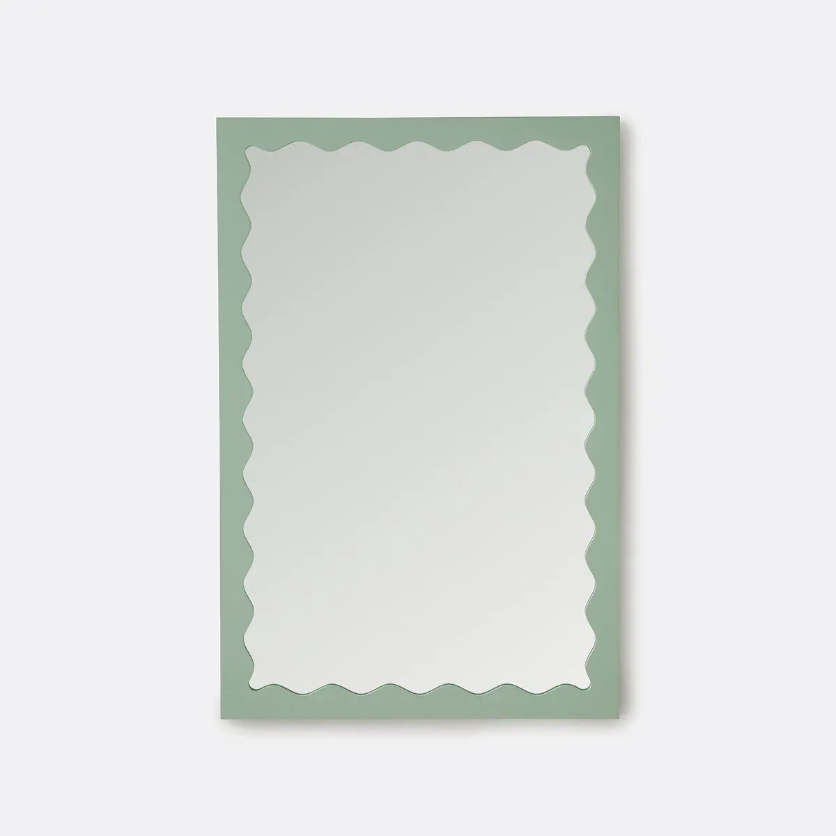Opalys Rectangular Wall Mirror - Pale Green, MDF product