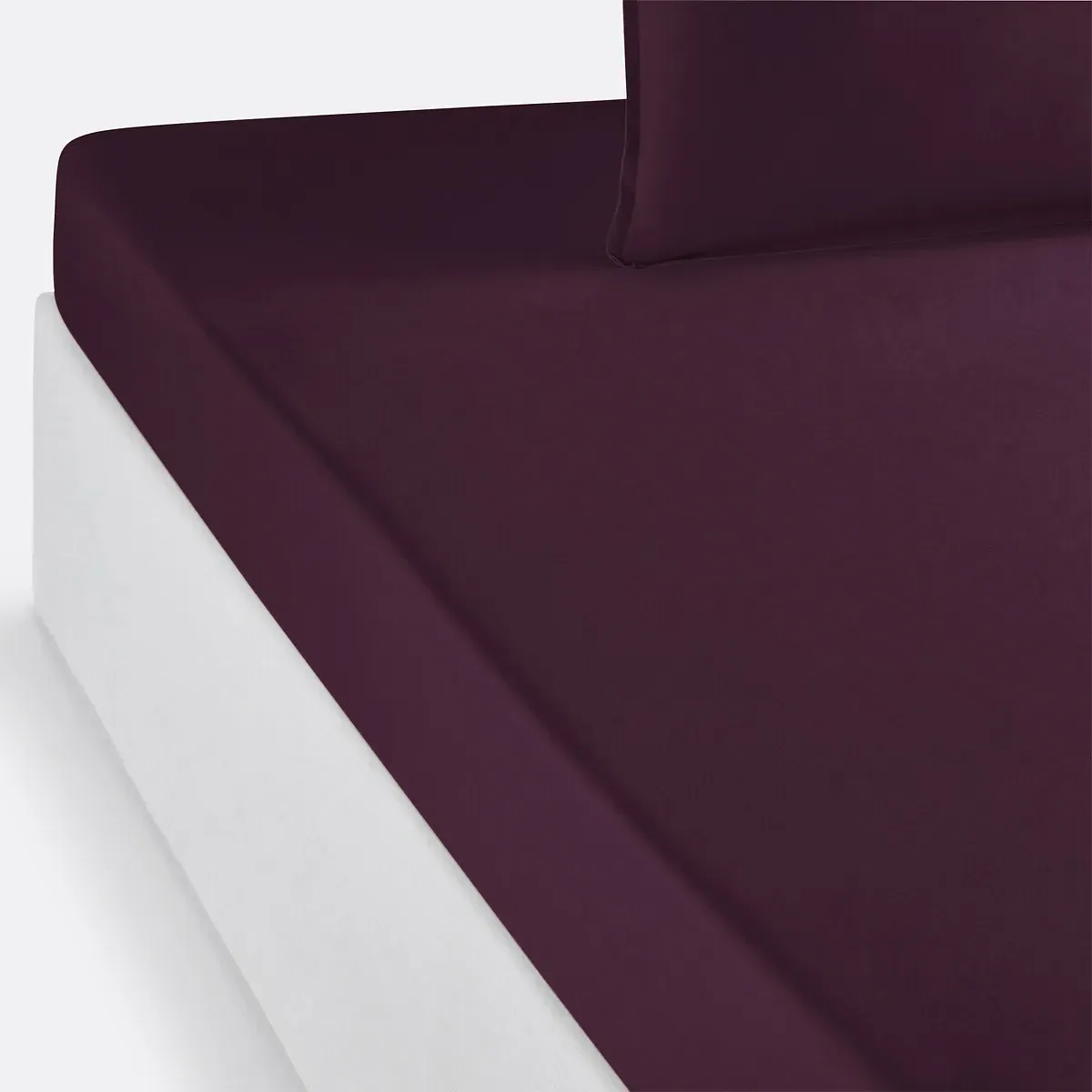 Organic Cotton Percale Fitted Sheet - Blackcurrant product