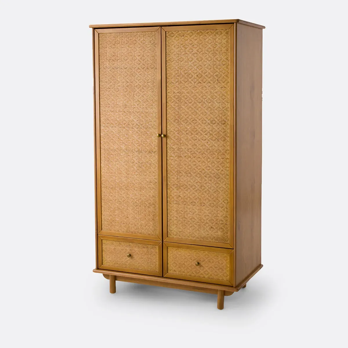 Orient 2-Door Wardrobe with Drawers - Pine, Cane product