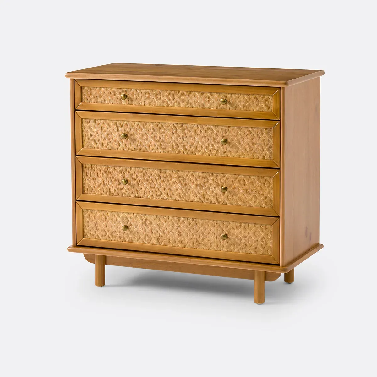 Orient 4-Drawer Chest of Drawers - Pine, Cane product