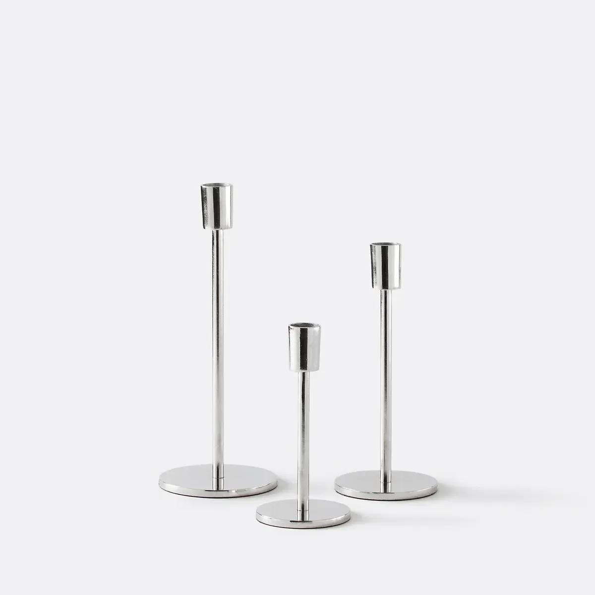 Oror Set of 3 Candle Holders - Chrome, Aluminium product