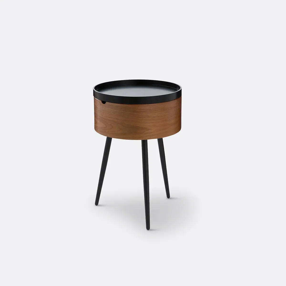 Orteo Bedside Table with Storage - Walnut Veneer, MDF product