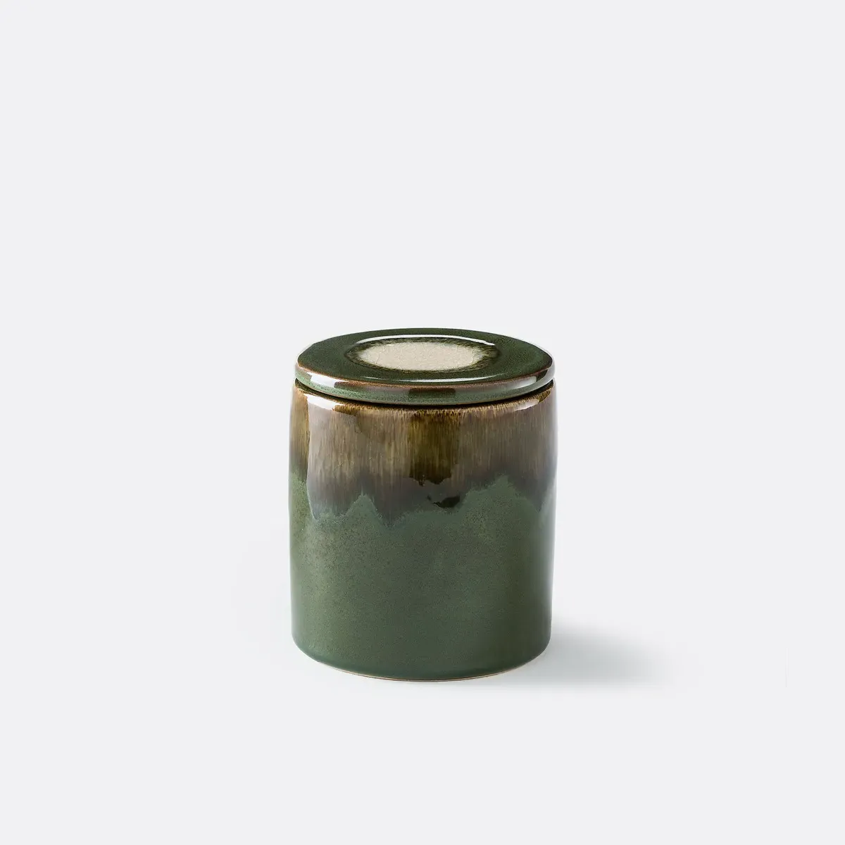 Orya Ceramic Storage Box with Lid - Green product