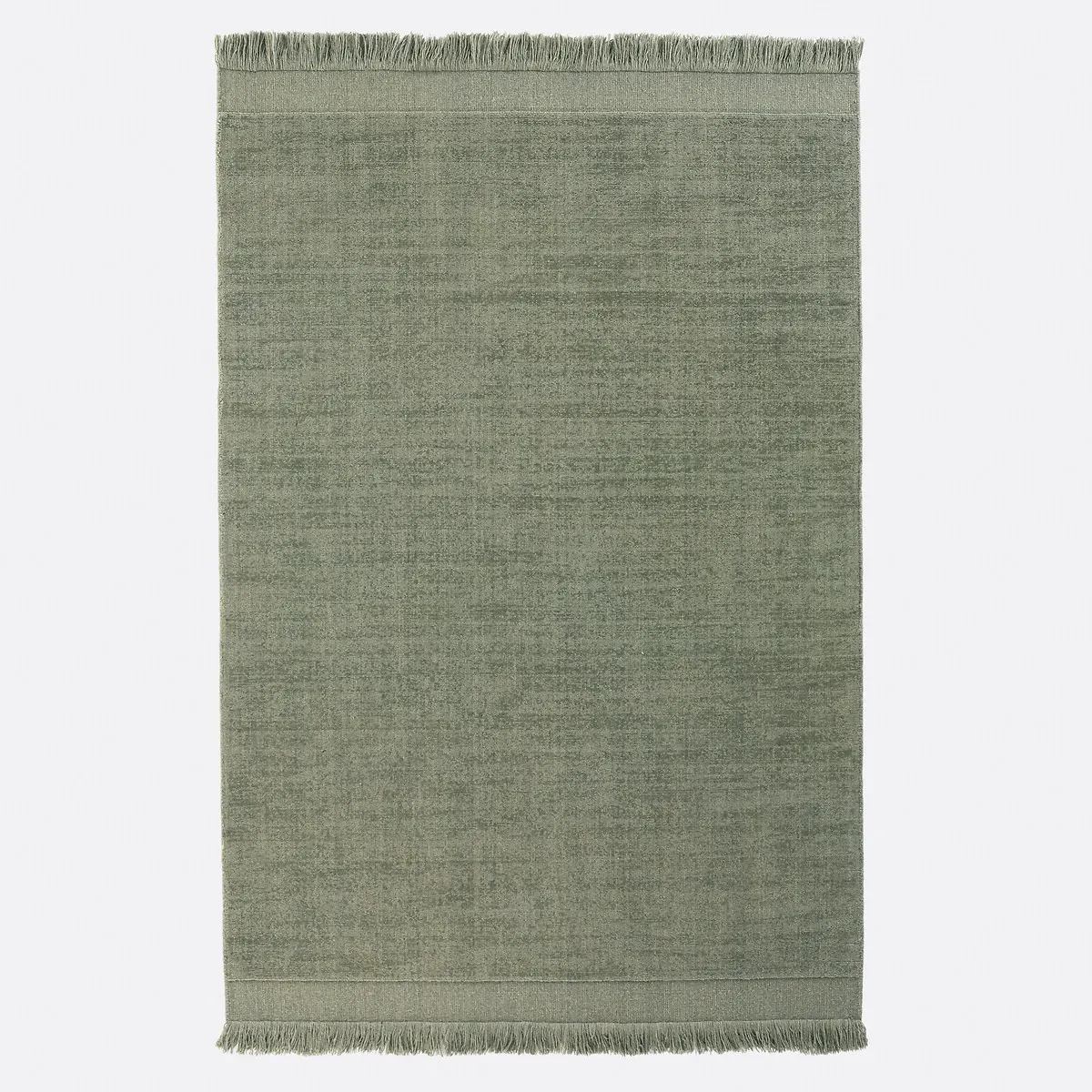 Osni Rug with Fringed Edging - Khaki, Wool product