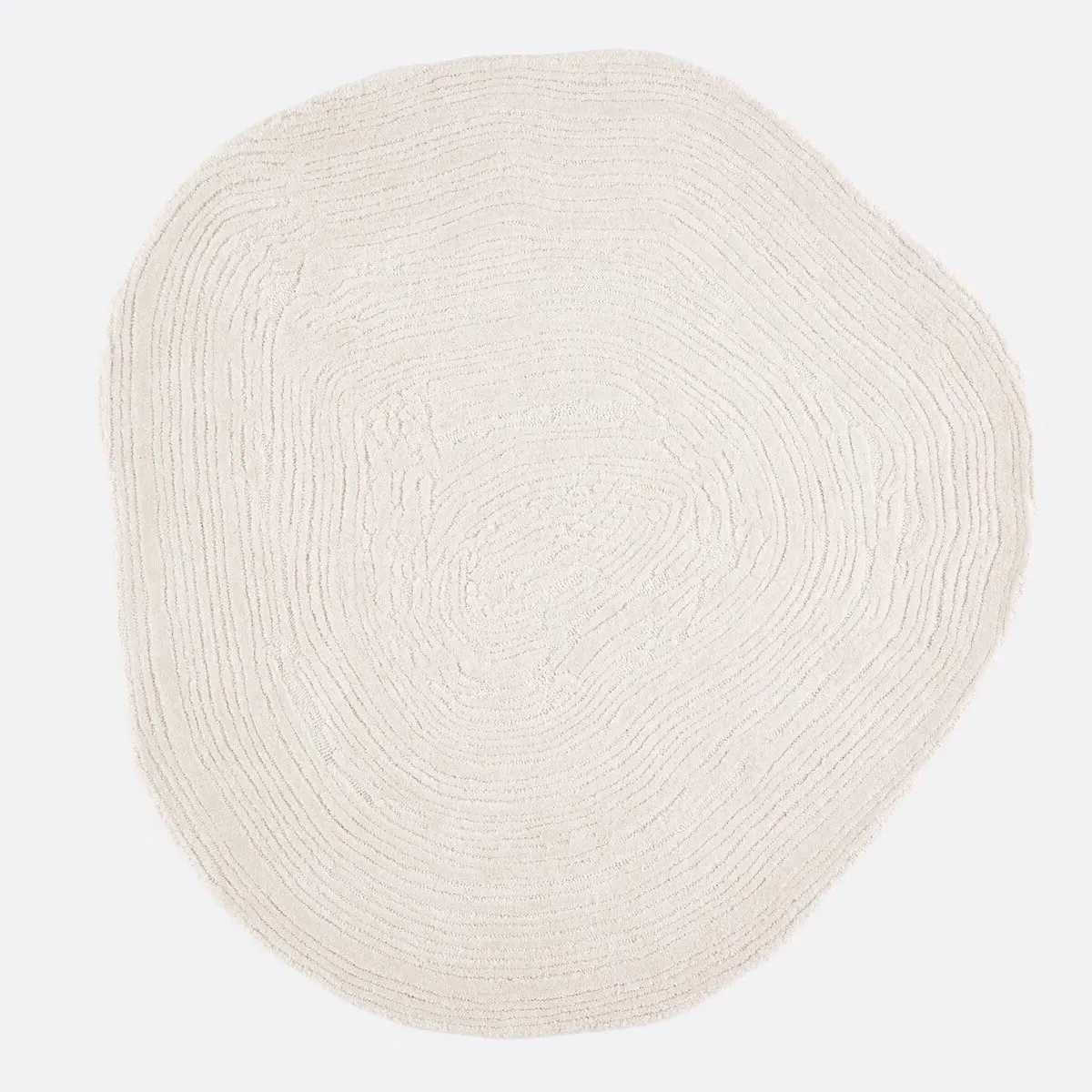 Ostia Pebble-Shaped Wool Rug - Ecru product