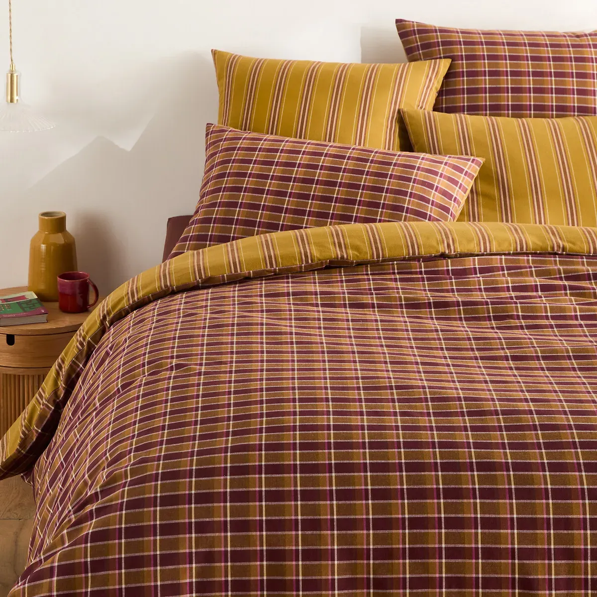 Oswald Duvet Cover - Burgundy, Washed Cotton product