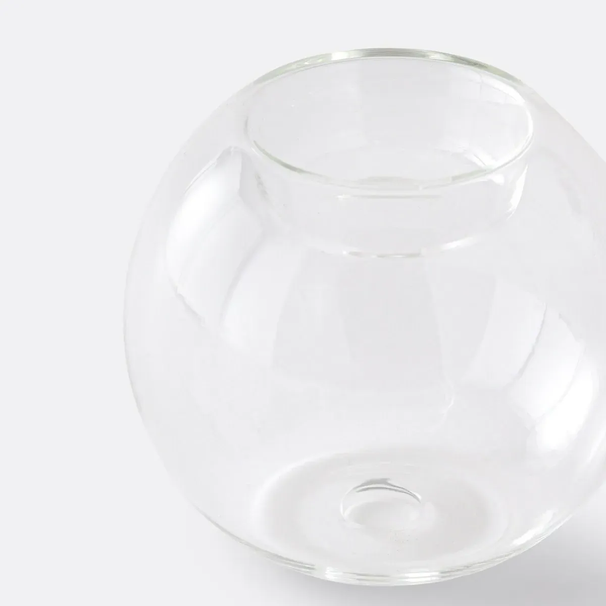 Ovia Set of 2 Candleholders - Transparent, Glass alternate view