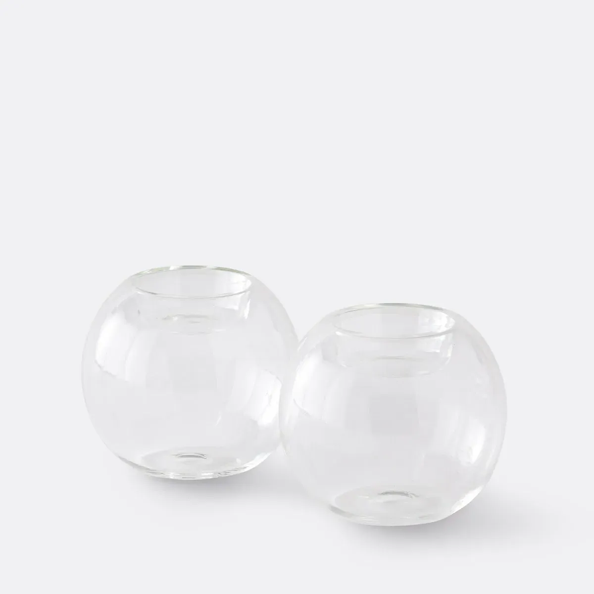Ovia Set of 2 Candleholders - Transparent, Glass product