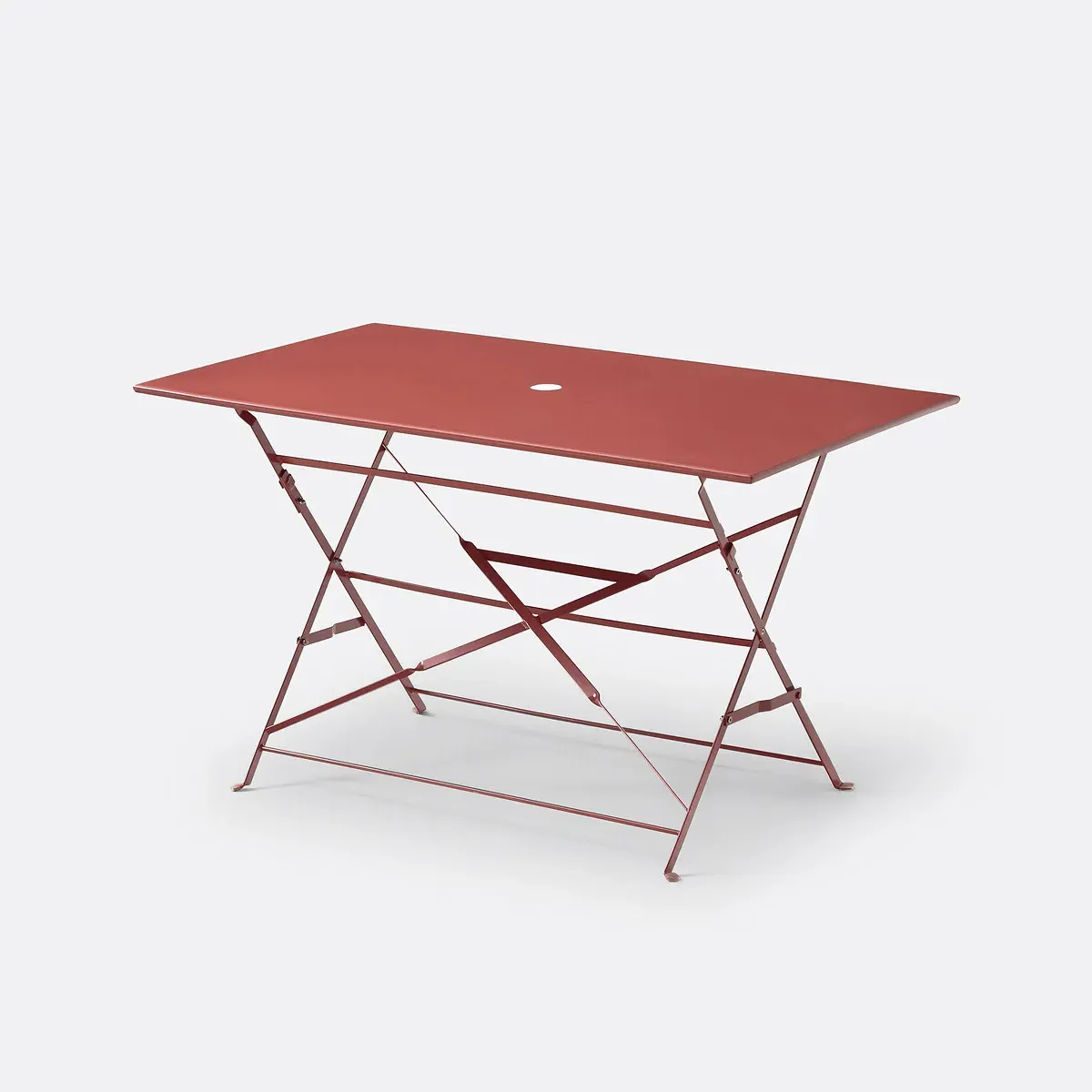 Ozevan Rectangular Folding Table - Terracotta, Iron product
