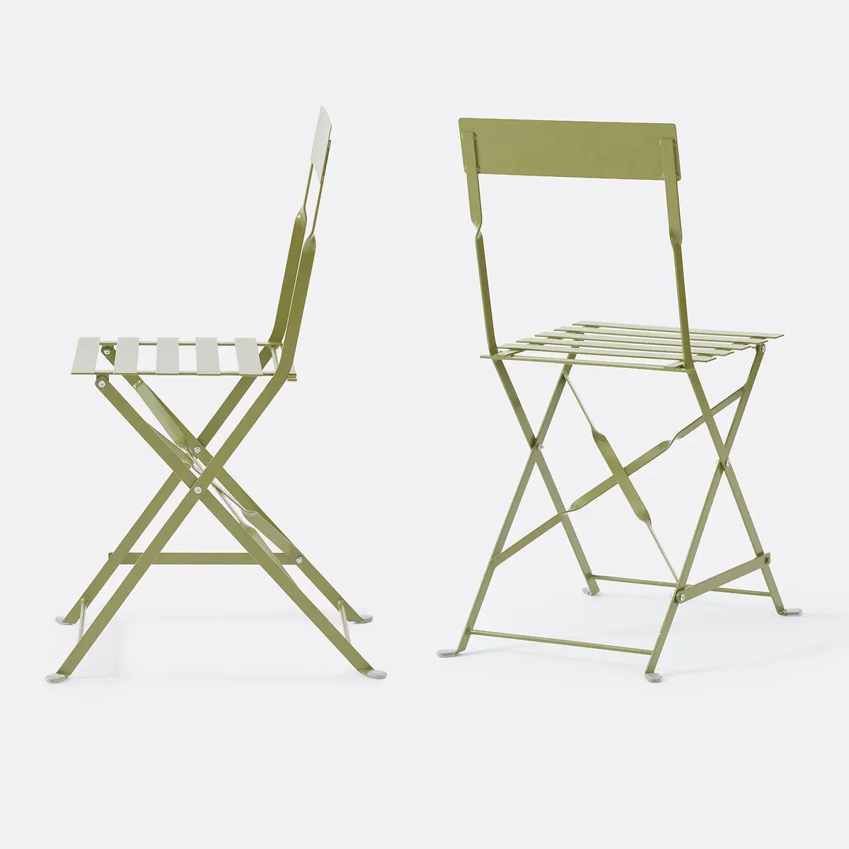 Ozevan Set of 2 Folding Chairs - Khaki, Iron alternate view