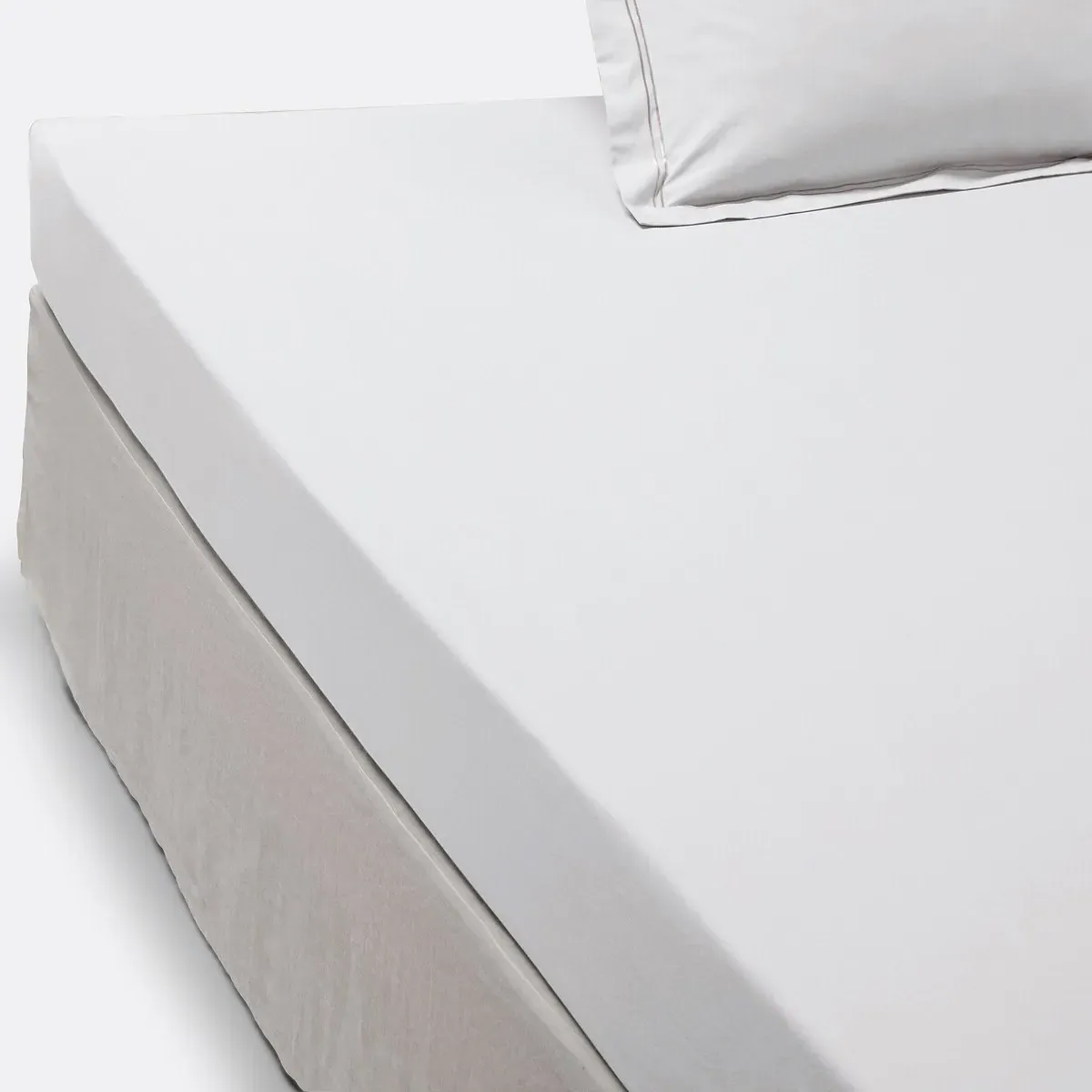 Palace Fitted Sheet 200 Thread Count - White, Cotton Percale product