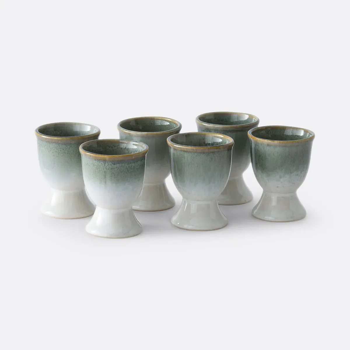 Paloum Set of 6 Egg Cups - Green, Stoneware product