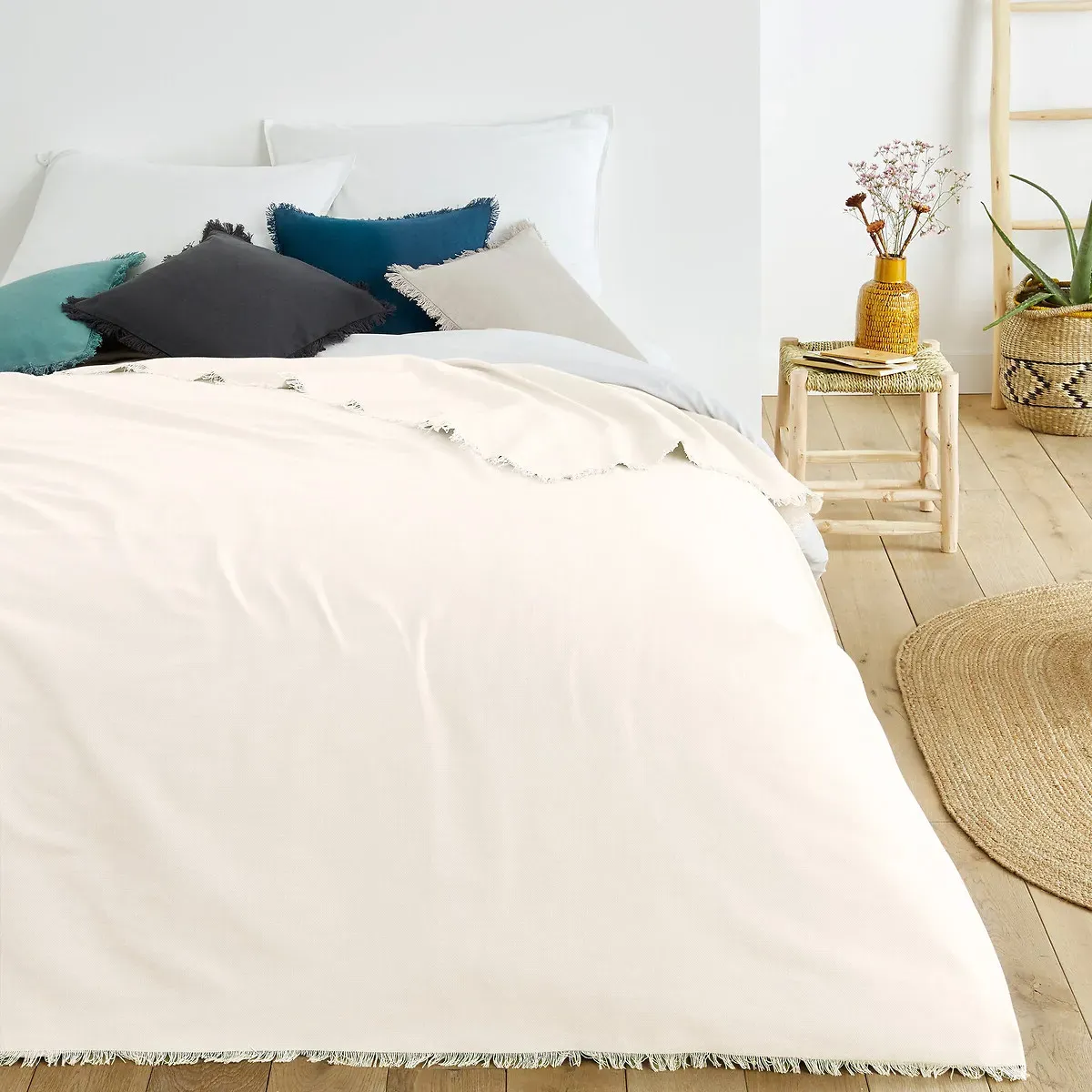 Panama Braided Bedspread - Ecru, Cotton product
