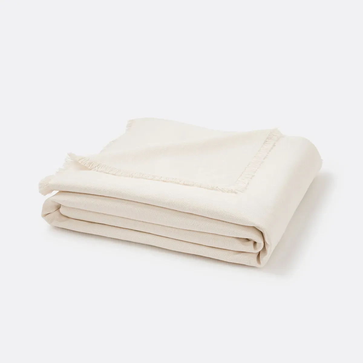 Panama Fringed Blanket - Ecru, Cotton alternate view
