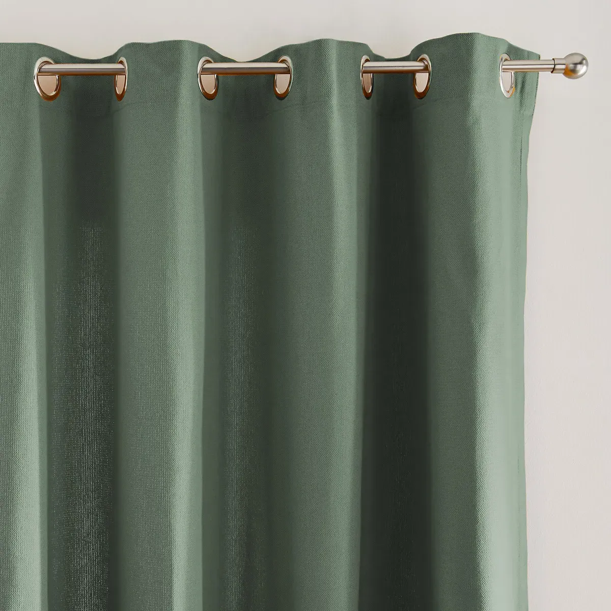 Panama Plain Eyelet Curtain - Sage Green, Cotton product