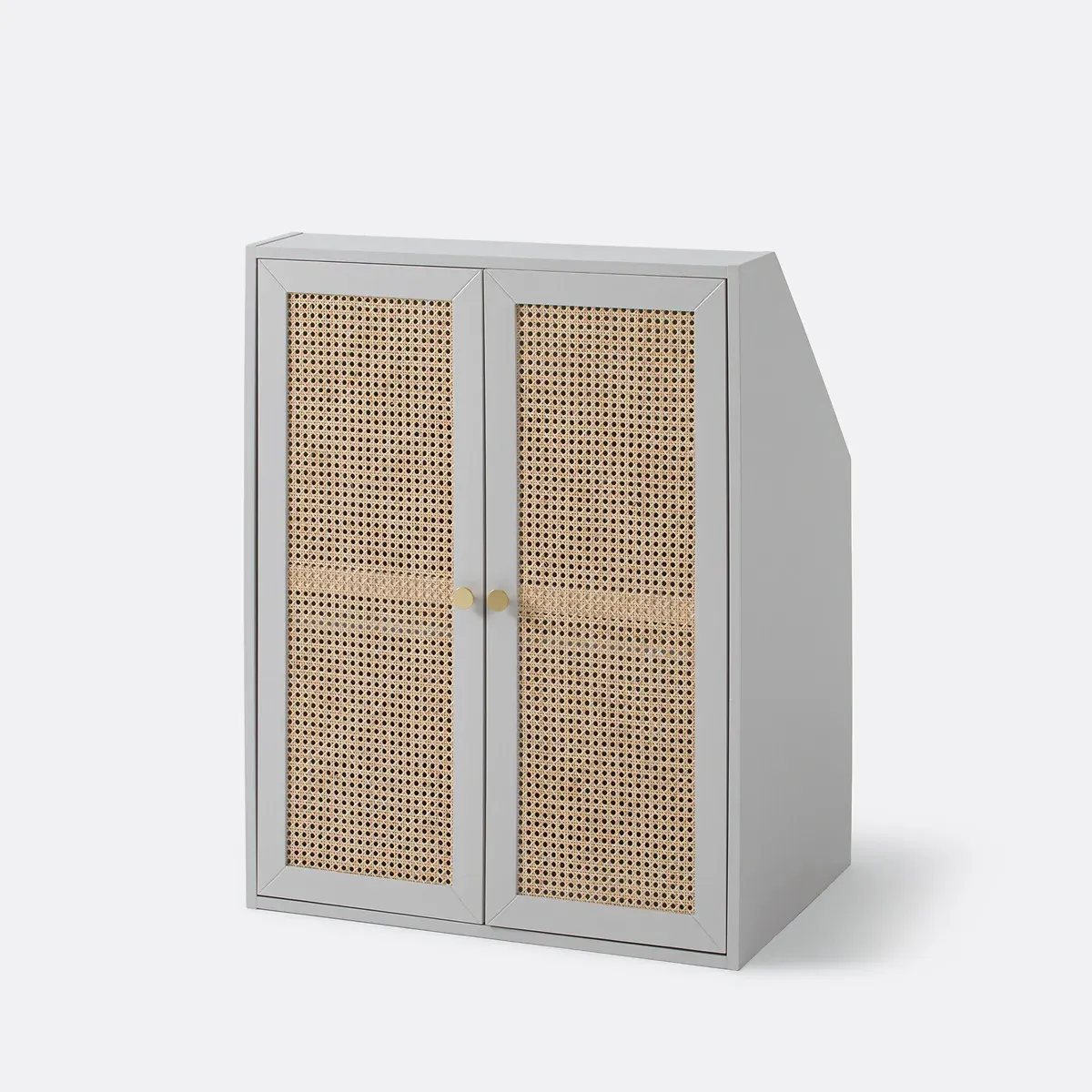 Paola Base Cabinet with Doors - Grey, MDF & Rattan product