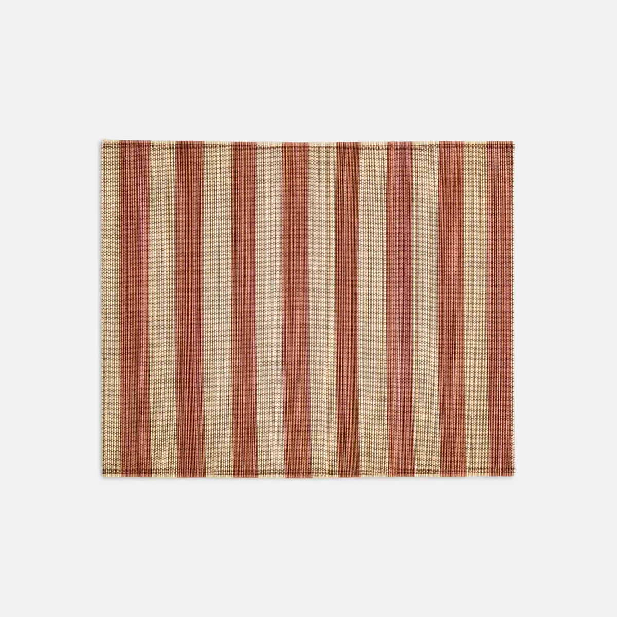 Paoli Striped Bamboo Placemats Set of 4 - Ecru, Terracotta alternate view