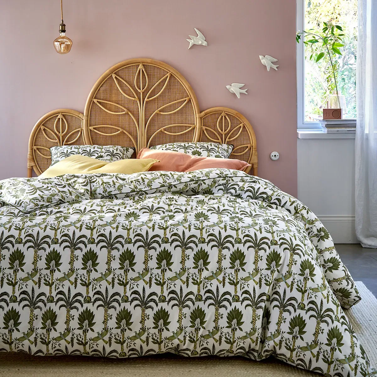 Paolina Set of 3 Wall Swallows - White, Earthenware alternate view