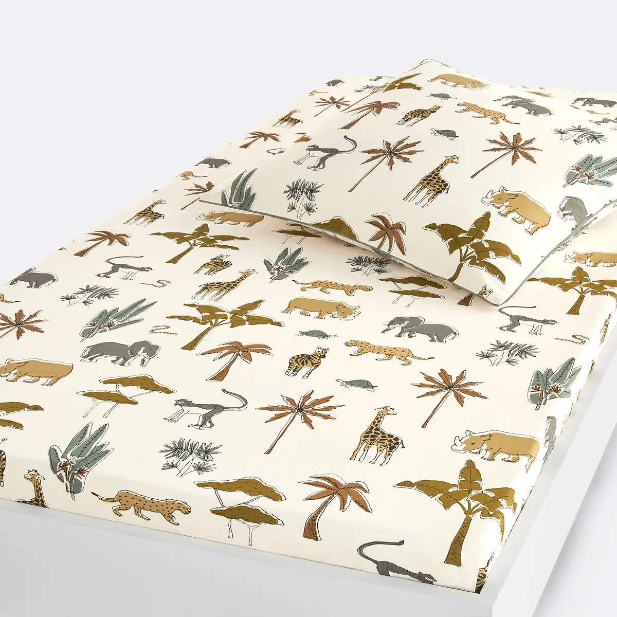 Papangue Fitted Sheet 30% Recycled Cotton - Printed product