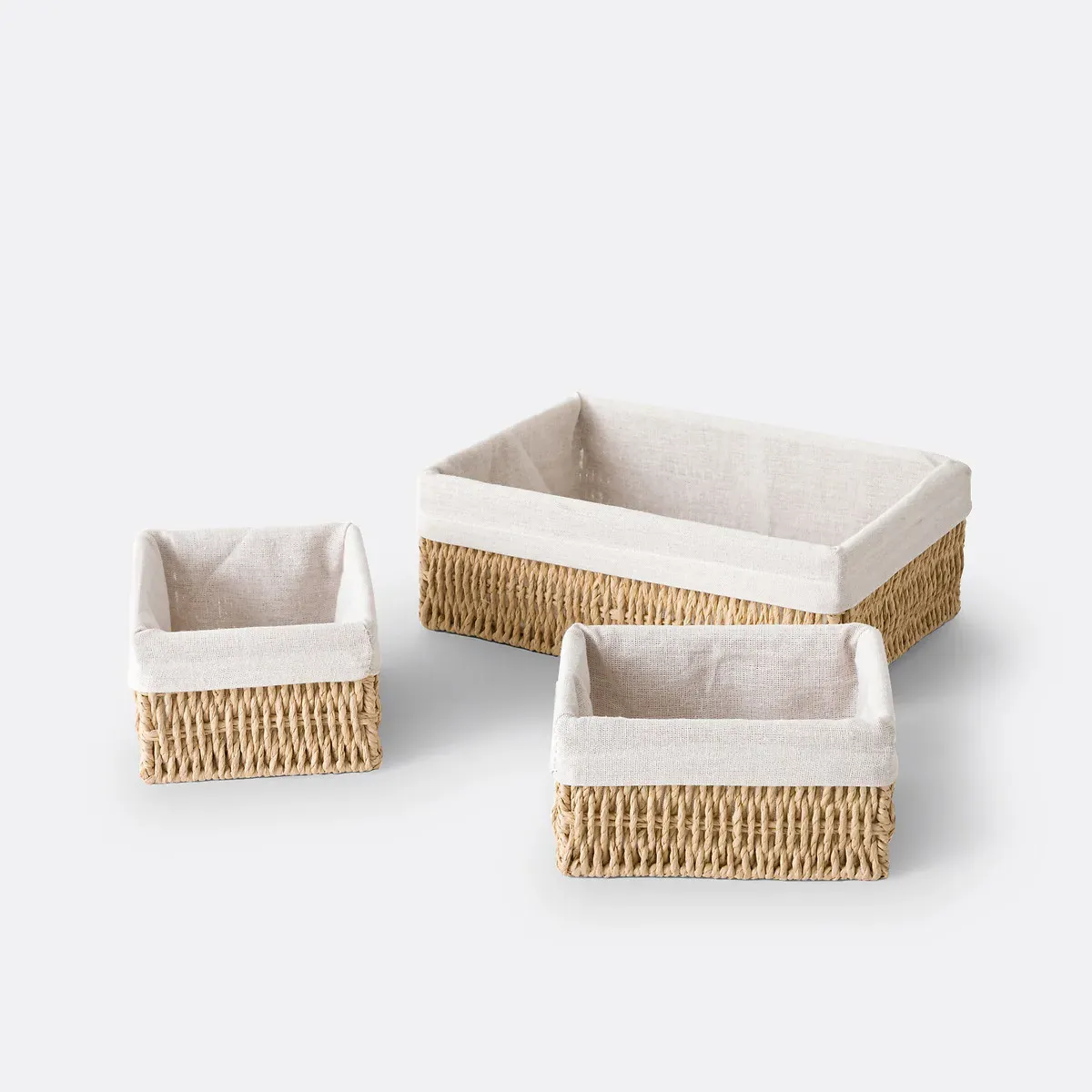Papeli Set of 3 Nesting Storage Baskets - Natural, Paper Rope product