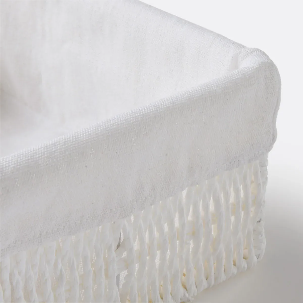 Papeli Set of 3 Rectangular Storage Baskets - White alternate view